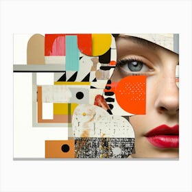 Abstract Face Collage Canvas Print