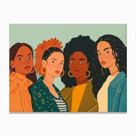 Portrait Of A Group Of Women 2 Canvas Print