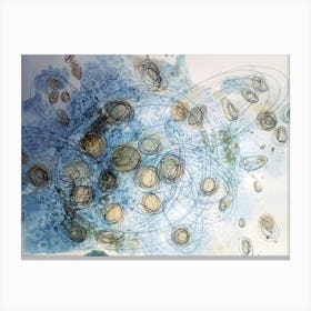 'Blue Circles' Canvas Print