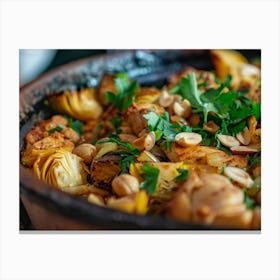 Artichoke And Chicken Dish Canvas Print