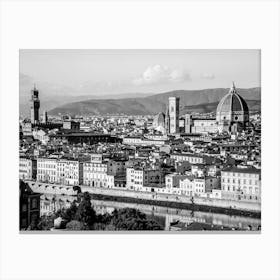Florence In Black And White 1 Canvas Print