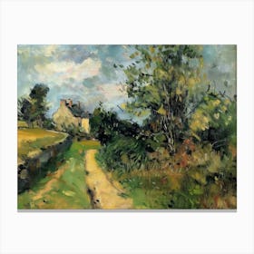 Tranquil Township Painting Inspired By Paul Cezanne Canvas Print