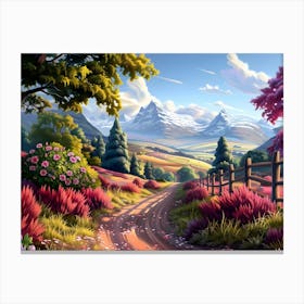 Pathway To the Peaks Beyond Canvas Print