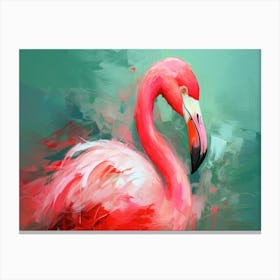 Flamingo Painting Canvas Print