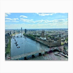 Big Ben And The River Thames From The London Eye (UK Series) Canvas Print