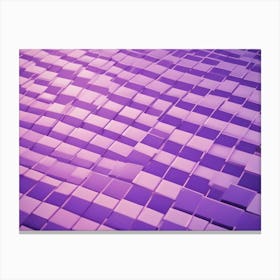 Abstract Image Of A Geometric Pattern Made Up Of Purple Squares, Creating A Sense Of Depth And Texture Canvas Print