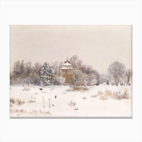 The "Oede“ Near Frankfurt in Winter (1879) by Hans Thoma, Winter print Canvas Print