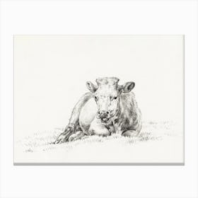 Lying Cow (1821), Jean Bernard Canvas Print