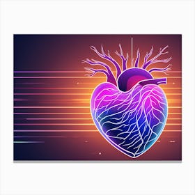 Neon Heart 1 Canvas Print