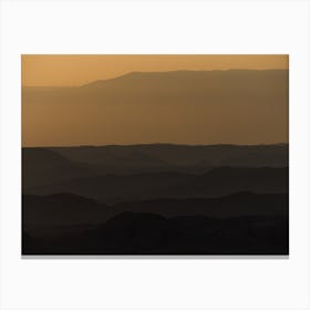 Sunrise over Ramon crater #2 Canvas Print