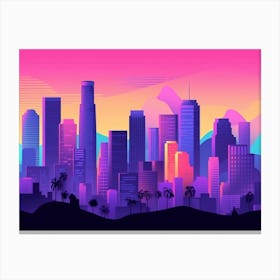 Los Angeles Skyline 2 Canvas Print