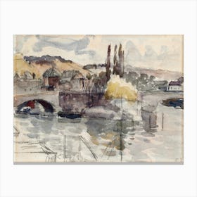 Corneille Bridge In Rouen (1830–1903), Camille Pissarro Canvas Print