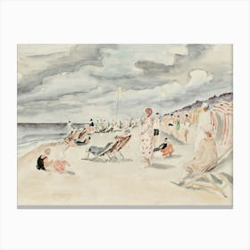 Vintage Beachgoers Canvas Print
