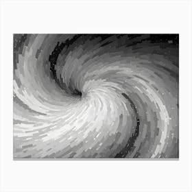 Abstract Black And White Swirling Pattern 10 Canvas Print