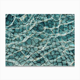 Teal Blue Water Canvas Print