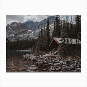 Wilderness Lake Cabin Canvas Print