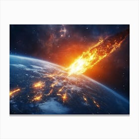 Asteroid Impact Canvas Print