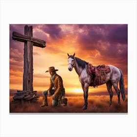 Cowboys Prayer Canvas Print