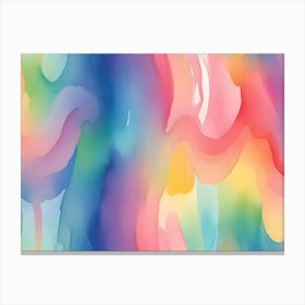 An Abstract Image Of A Colorful, Gradient Pattern With Flowing, Wave Like Lines Canvas Print