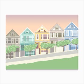 Painted Ladies, San Francisco, California Canvas Print