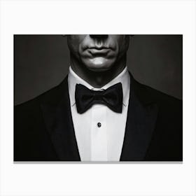 Portrait Of A Man in Black Tie Canvas Print