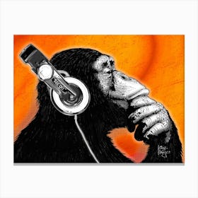 Monkey DJ | Street art Canvas Print