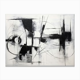 Metaphysical Exploration Abstract Black And White 2 Canvas Print