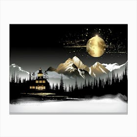 Moonlight In The Mountains 15 Canvas Print