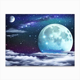 Full Moon In The Sky 3 Canvas Print