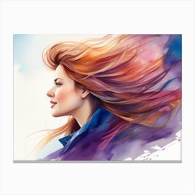 Watercolor Of A Woman 3 1 Canvas Print