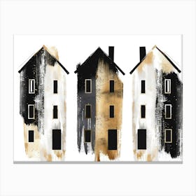 Three Houses Canvas Print