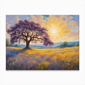 Tree In The Meadow 6 Canvas Print