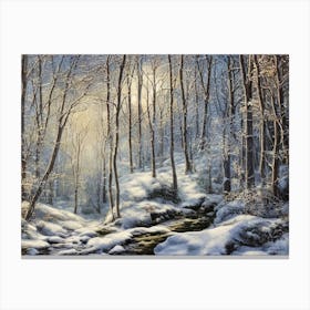 Winter Hillside Spring Canvas Print