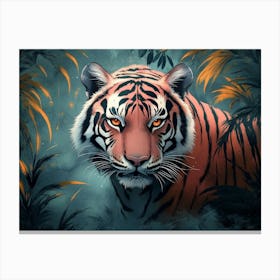 Tiger In The Jungle 2 Canvas Print