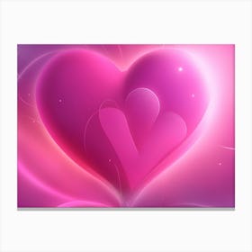 A Glowing Pink Heart Vibrant Horizontal Composition 68 Canvas Print