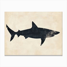 Goblin Shark Silhouette 2 Canvas Print