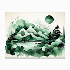 Watercolor Landscape 2 Canvas Print