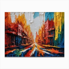 Street Painting Abstract Art Canvas Print