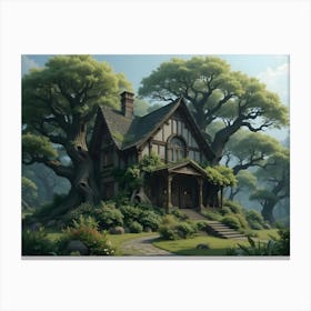 House In The Woods Canvas Print