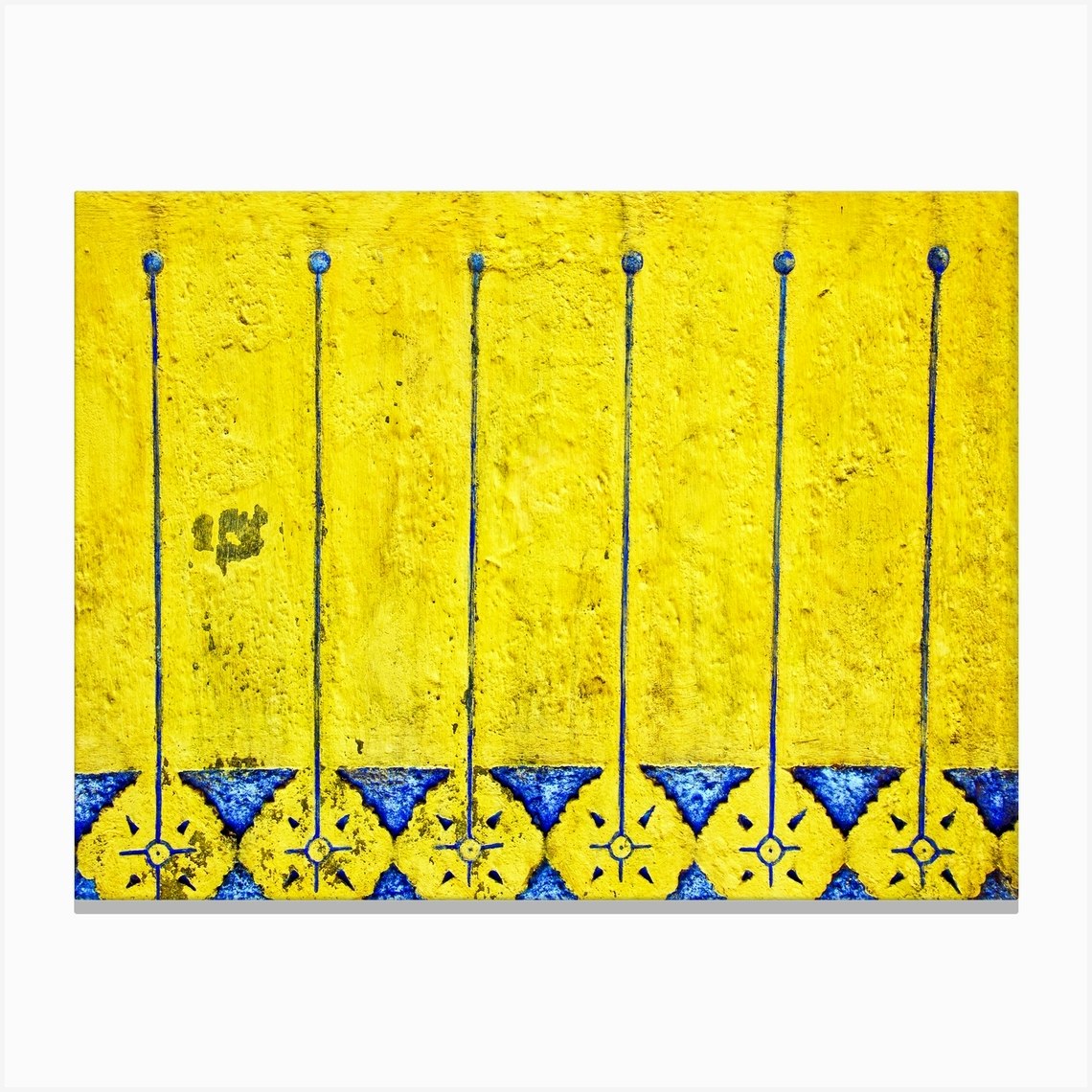 Sintra Yellow Wall Canvas Print by MY MEMORY IS SHOT