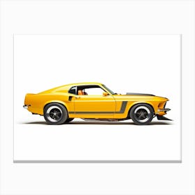 Toy Car 69 Mustang Boss 302 Yellow Canvas Print