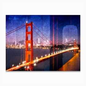 City Art Golden Gate Bridge Composing Canvas Print