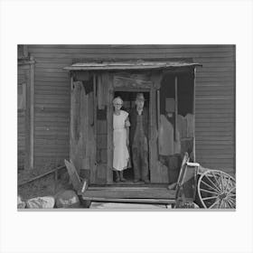 Mr And Mrs, John Landers, Tenant Farmers, At The Backdoor Of Their Farmhouse, Near Marseilles, Illinois By Canvas Print