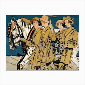 Women With Horse Illustration, Edward Penfield Canvas Print