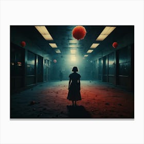 Girl In The Hallway Canvas Print