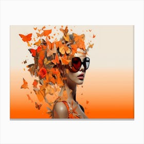 Orange Butterfly Canvas Print