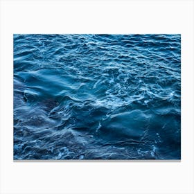 Dark blue sea water and waves Canvas Print
