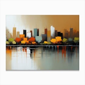 Abstract Cityscape painting 3 Canvas Print