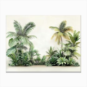 Tropical Palm Trees Canvas Print