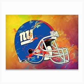 New York Giants Helmet Colorful Canvas Print